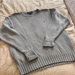 Ralph Lauren Light Gray Crew Neck Sweater